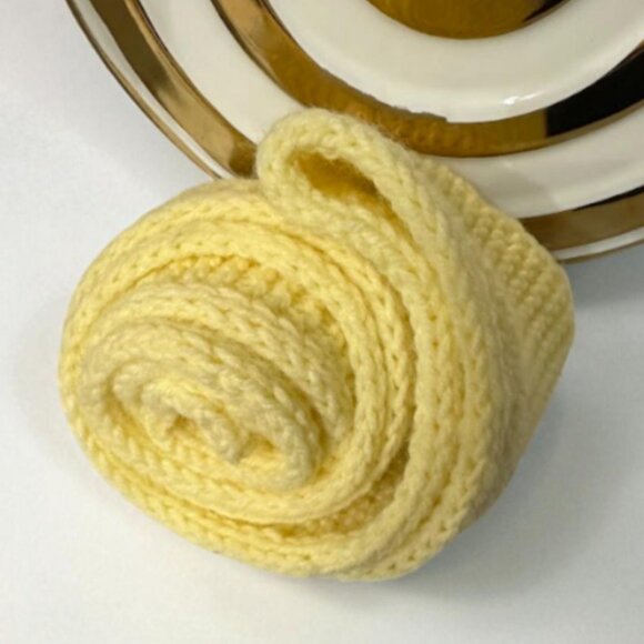 Handmade Yellow Knitted Neck Scarf – Soft Cozy Accessory - Picture 8 of 8